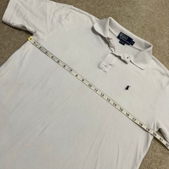 Polo Ralph Lauren Solid White Polo Shirt Medium - Picture 7 of 7
